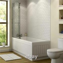 1600mm Bathroom Suite Single Ended Bath Toilet Vanity Unit Basin White Modern