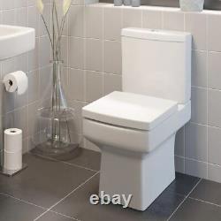 1800mm Bathroom Suite Single Ended Bath Toilet Grey Vanity Unit Basin Modern
