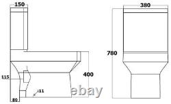 1800mm Bathroom Suite Single Ended Bath Toilet Grey Vanity Unit Basin Modern