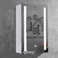 600800mm Bathroom Vanities Wall Mirror Cabinet Led Light Wash Basin Single Door