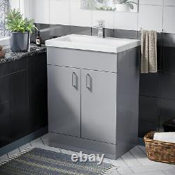 600mm Basin Sink Flat Pack Vanity Unit Storage Cabinet Single Tap Hole Nanuya