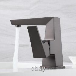 Art Minimalist Solid Bathroom Wash Basin Faucet Single Lever Hole Sink Mixer Tap