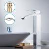 Bathroom Basin Mixer Taps Tall Waterfall Tap Counter Top Brass Faucet Chrome DG^