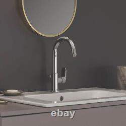 Bathroom Basin Tap Mono Mixer Chrome Single Lever Pop-Up Waste Brass Modern