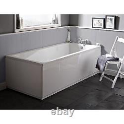Bathroom Bath Bathtub Single Ended Square Tub White 1800 x 800mm Bathtub Acrylic