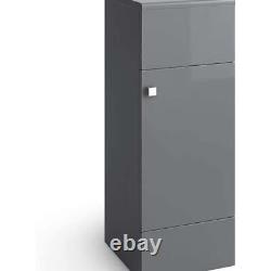 Bathroom Cabinet Vanity Unit Storage Grey Gloss Unit Single Door Modern 300mm