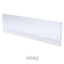 Bathroom Single Ended 1800x800mm Square Bath Front Panel Acrylic White Modern