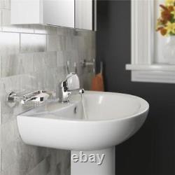 Bathroom Suite 3 Piece Single Ended 1700 Bath WC Basin Wash Sink Basin Toilet