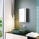 Bathroom Wall Mounted Mirror Glass Storage Cabinet Single Cupboard 600x400mm