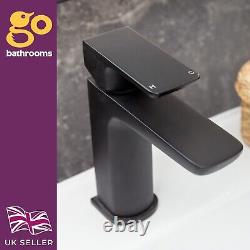 Black Bathroom Basin Tap Matt Black Sink Faucet Basin Mono Single Lever Tap