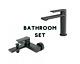 Black Bathroom Set Bath Mixer Tap Bath Filler & Basin Mixer Tap Single Lever