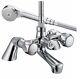 Bristan Value Club Bath Shower Mixer Tap with Metal Heads Chrome Plated