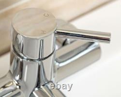 Chrome Bath Filler Mixer Tap Rounded Design Single Lever Control Illyford