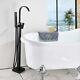 Free Standing Bathtub Faucet Shower Set Tub Filler Mixer Tap Floor Mounted Brass