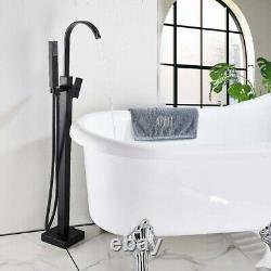 Free Standing Bathtub Faucet Shower Set Tub Filler Mixer Tap Floor Mounted Brass