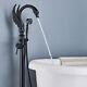 Freestanding Bath Taps Waterfall Tub Mixer Taps with Hand Shower Floor Mounted