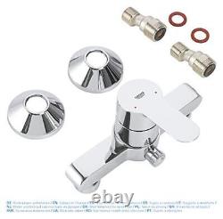 GROHE BauEdge Bathroom Faucet Single Lever Shower Mixer, Integrated Check