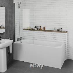 Grey Bathroom Suite 1700 Straight Bath 600 Vanity Unit Toilet Basin Sink
