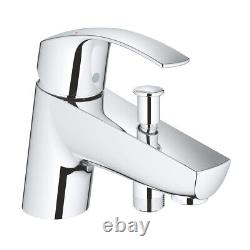 Grohe Eurosmart 2 Tap Holes Single Lever Bath Shower Mixer Chrome 33412002
