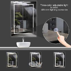 LED Bathroom Mirror Cabinet Touch Sensor with Storage Vantity Unit Single Door