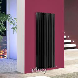 Luxury Black Designer Horizontal Vertical Oval Column Panel Bathroom Radiator