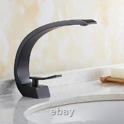 Modern Bathroom Basin Taps Waterfall Sink Mixer Tap Mono Cloakroom WA