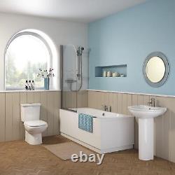 Modern Bathroom Bathtub Single Double Ended Acrylic Square White Bathtub 1700mm
