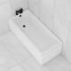 Modern Bathroom Single & Double Ended Bath Tub Straight Bath Gloss White Acrylic