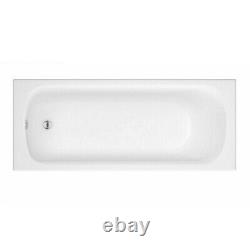 Nes Home Kaif 1500mm x 700mm Standard Round Single Ended Bath With Legs White
