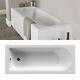 Nuie Barmby Modern Single Ended Straight Bath Tub Bathroom Lucite Acrylic White