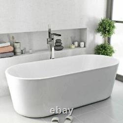Ozone Chrome Square Freestanding Waterfall Bath Shower Mixer Modern Bathroom