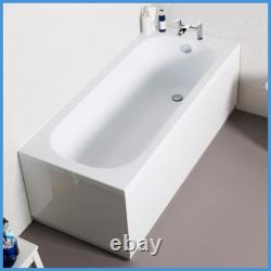 Straight White Bath Modern Bathroom Acrylic End Panel Front Panel White Bathtub