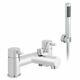 Vado ZOO-130+K-C/P Zoo Deck Mounted 2 Hole Bath Shower Mixer Tap and shower kit